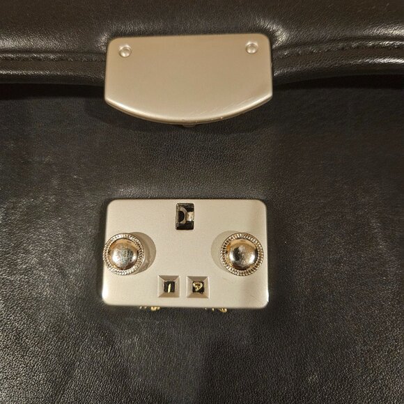 DE BON ATTACHE/BRIEF CASE IN BLACK LEATHER, unisex - Picture 7 of 11